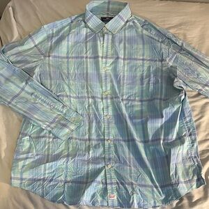 Men's Blue Plaid Shirt vineyard vines